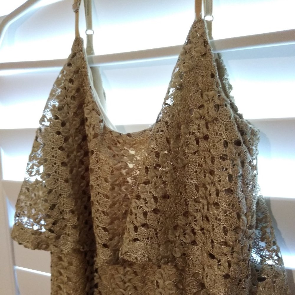 Lace pencil dress (Beige)